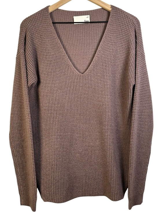 Wilfred Sweaters - ARITZIA WILFRED FREE Wolter Sweater Mauve M 100% Merino Wool Waffle Knit